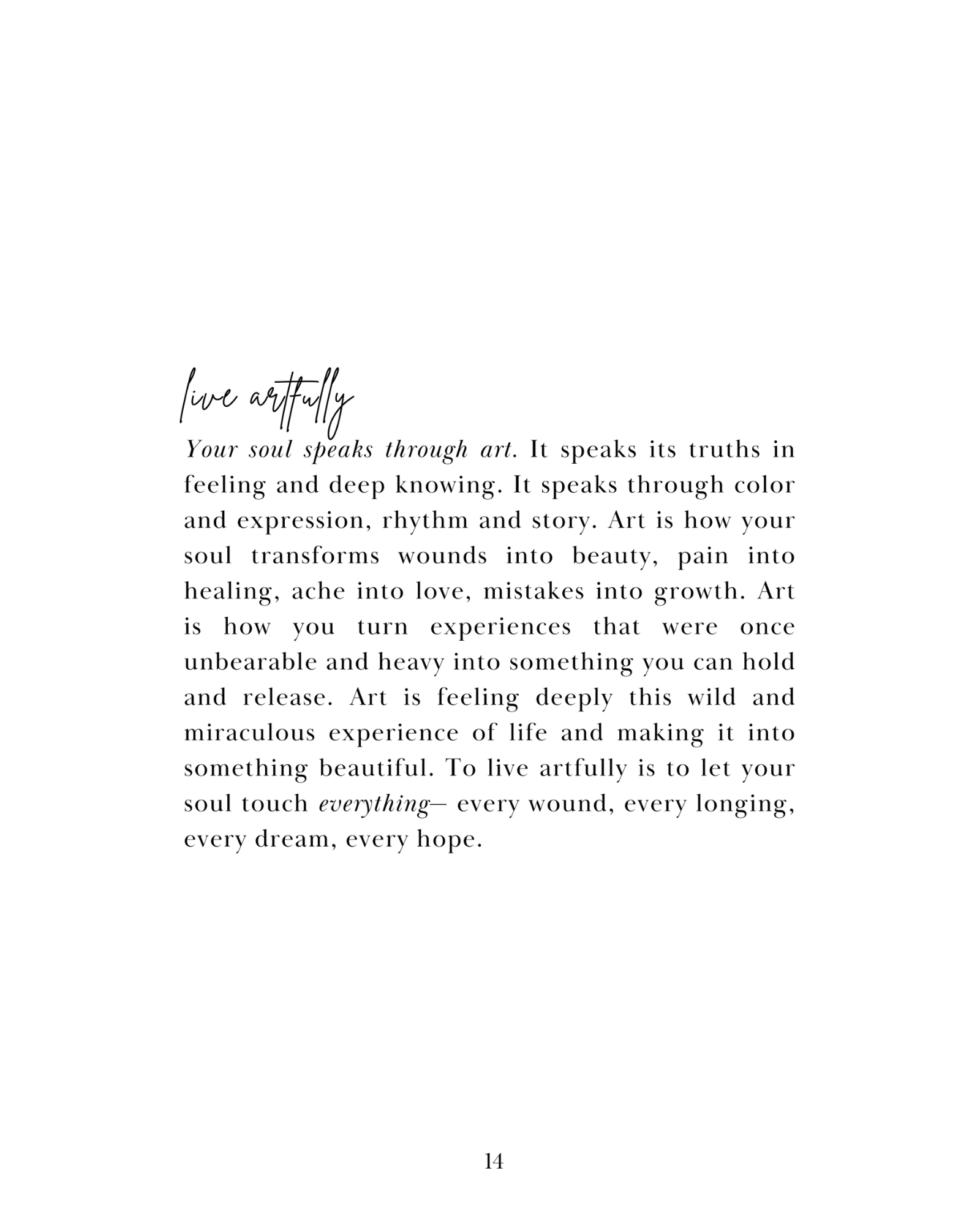 For the Woman Who is the Artist of her Life (ebook)